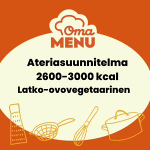Ateriasuunnitelma kasvisruokavalio 2600 kcal