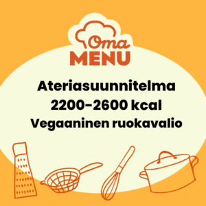 Ateriasuunnitelma vegaaninen ruokavalio