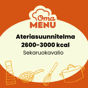 Ateriasuunnitelma 2600 kcal